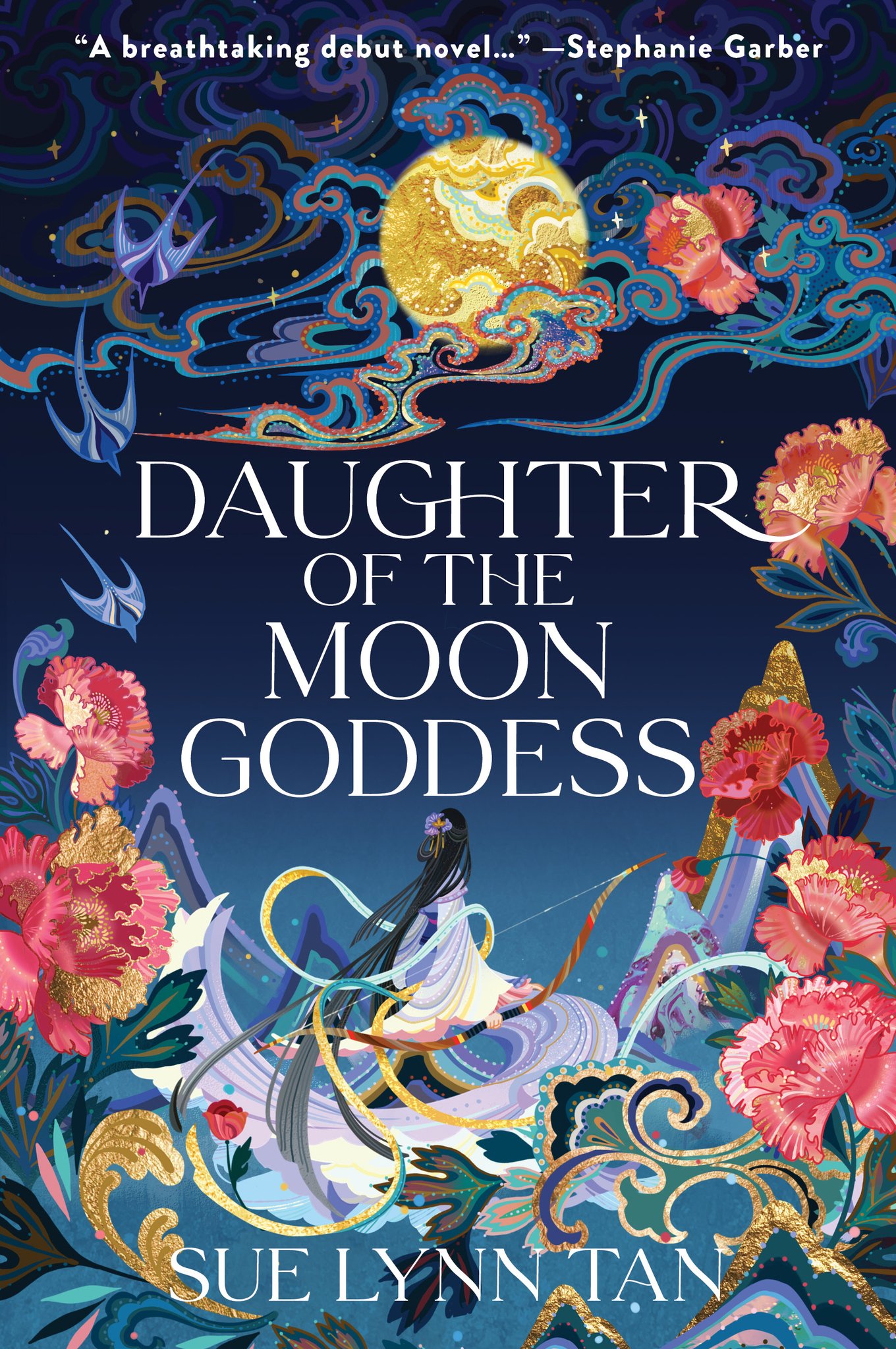daughter of the moon goddess book cover - part of a set of images for heist squad characters blog post
